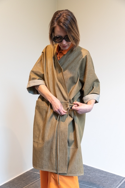Kimono wrap coat Algue