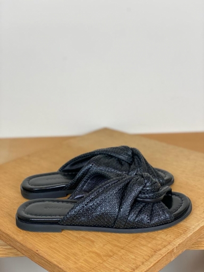 Avi sandaal black embossed  Black