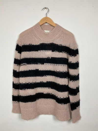 Maglia stripes mohair Nero