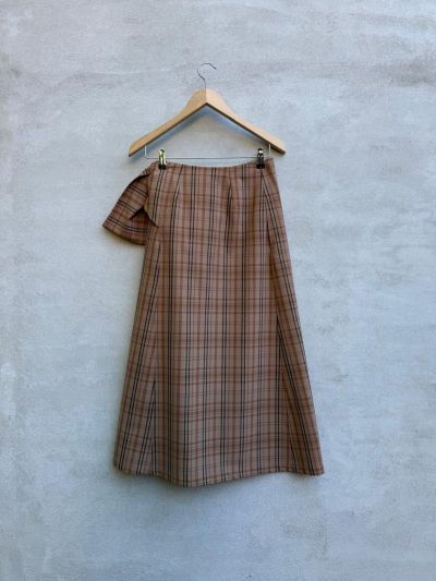 Tela Tartan Skirt Cammello